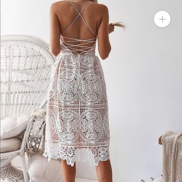 Women's Dresses Sling Lace Bare Back Dress - Picture 3 of 3